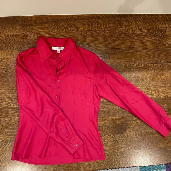 Carolina Herrera Tops - Carolina Herrera Red Button Down